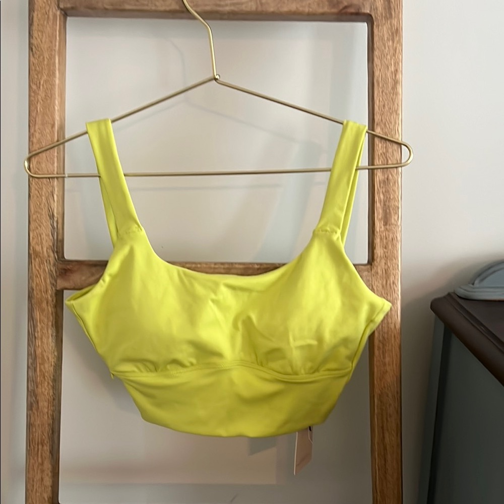 Sincerely Jules Yellow Fitted Bustier Tank Top